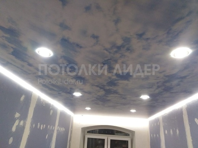 26.09.2020 №2 - Натяжной потолок с фотопечатью «Небо с облаками»