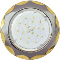 Двухцветный тонкий светильник GX53 H4 9014 «Звезда», металл, чёрный хром-золото