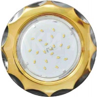 Двухцветный тонкий светильник GX53 H4 9014 «Звезда», металл, золото-чёрный хром