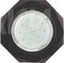 Ecola GX53 H4 LD5312 Светильник с подсветкой 8-угольник с прямыми гранями, металл-стекло, черный хром/черный