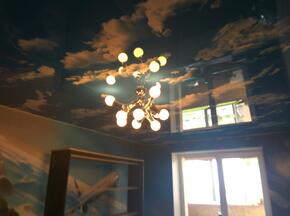 Натяжной потолок небо с облаками - Фото 6