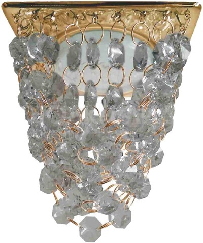 Светильник GX53 H4 5358 круг «Хрустальная гроздь», металл, тонированный/золото