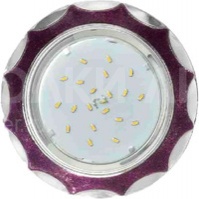 Тонкий светильник GX53 H4 3902 «Звезда под стеклом», металл, фиолетовый блеск / хром
