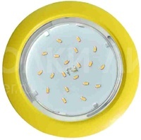 Встраиваемый легкий светильник GX53 5355 Круг, пластик, желтый