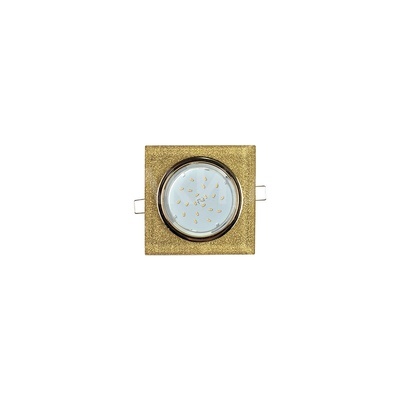 Встраиваемый светильник GX53 H4 5311 Квадрат скошенный край, металл - стекло, металл-стекло, золото/золотой блеск