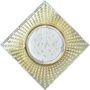 Встраиваемый светильник GX53 H4 5352 «Квадрат со стразами», стекло, прозрачные стразы / фон зеркальный / золото