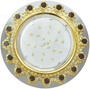 Встраиваемый светильник GX53 H4 5360 «Круг со стразами Корона», стекло, прозрачный и янтарный / фон зеркальный / золото