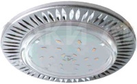 Встраиваемый светильник GX53 H4 DL5383 «Рифлёные реснички», алюминий, матовый хром