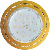 Встраиваемый светильник GX53 H4 DL5385 «Точки-полоски по кругу», алюминий, матовое золото