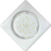 Встраиваемый светильник GX53 H4 «Квадрат выпуклый», металл, белый