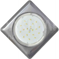 Встраиваемый светильник GX53 H4 «Квадрат выпуклый», металл, чёрный хром