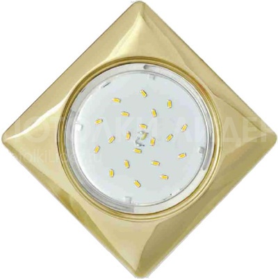 Встраиваемый светильник GX53 H4 «Квадрат выпуклый», металл, золото