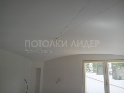 Тканевый потолок смонтированный в виде купола